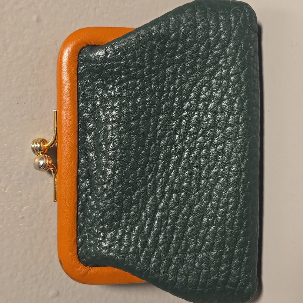 Dooney & Bourke Green and Tan Leather Wallet - Picture 4 of 12